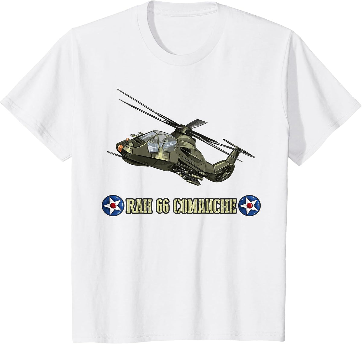 US Military Aircraft RH-66 Comanche Helicopter T-Shirt - White