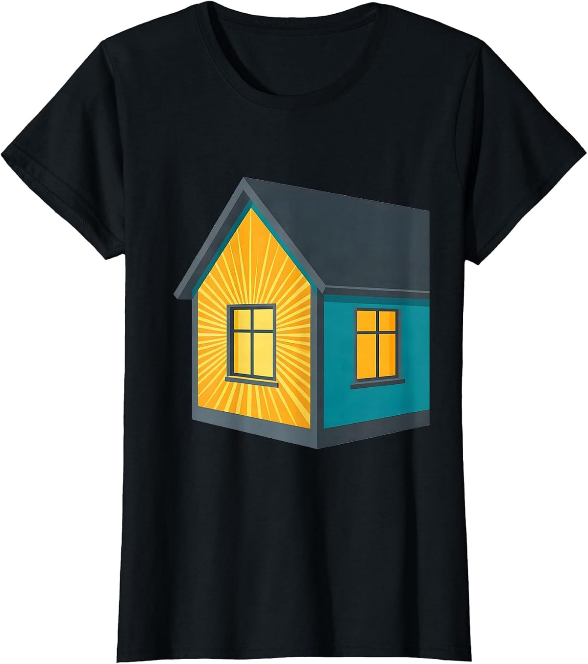 Women's House Window Realtor Real Estate Agent Humor T-Shirt - Black