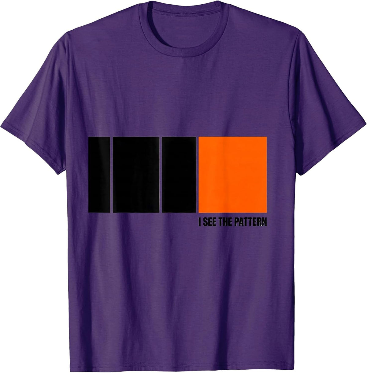 I See The Pattern Funny Math Teacher Pun Humor Gift T-Shirt - Purple