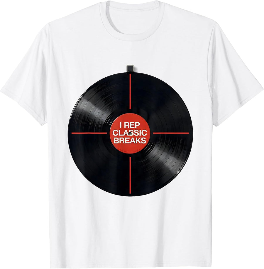 Men's I Rep Classic Breaks Vintage Hip Hop Rap Nostalgia T-Shirt - White