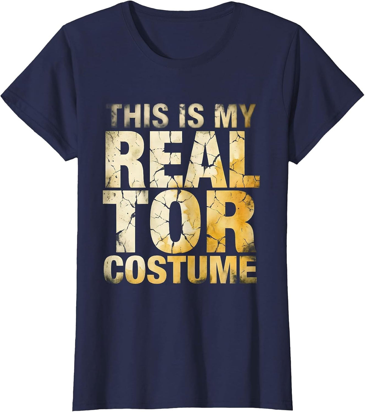 Women's This Is My Realtor Costume Halloween Design T-Shirt - Navy Blue