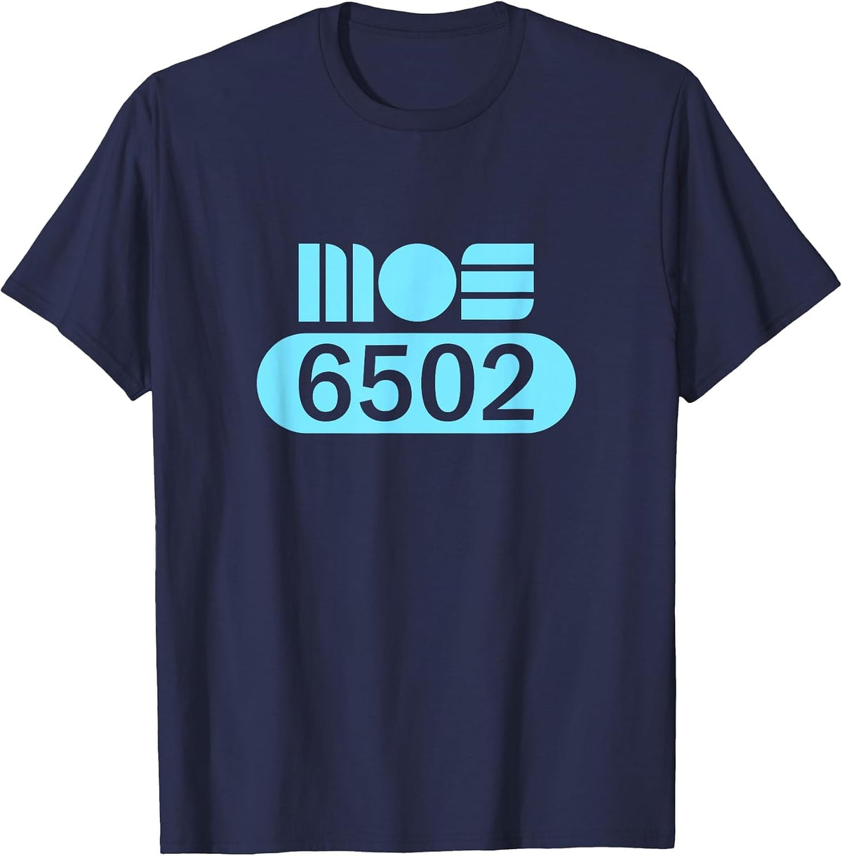 MOS 6502 CPU Retro Programmer Coder Processor Old School T-Shirt - Navy Blue