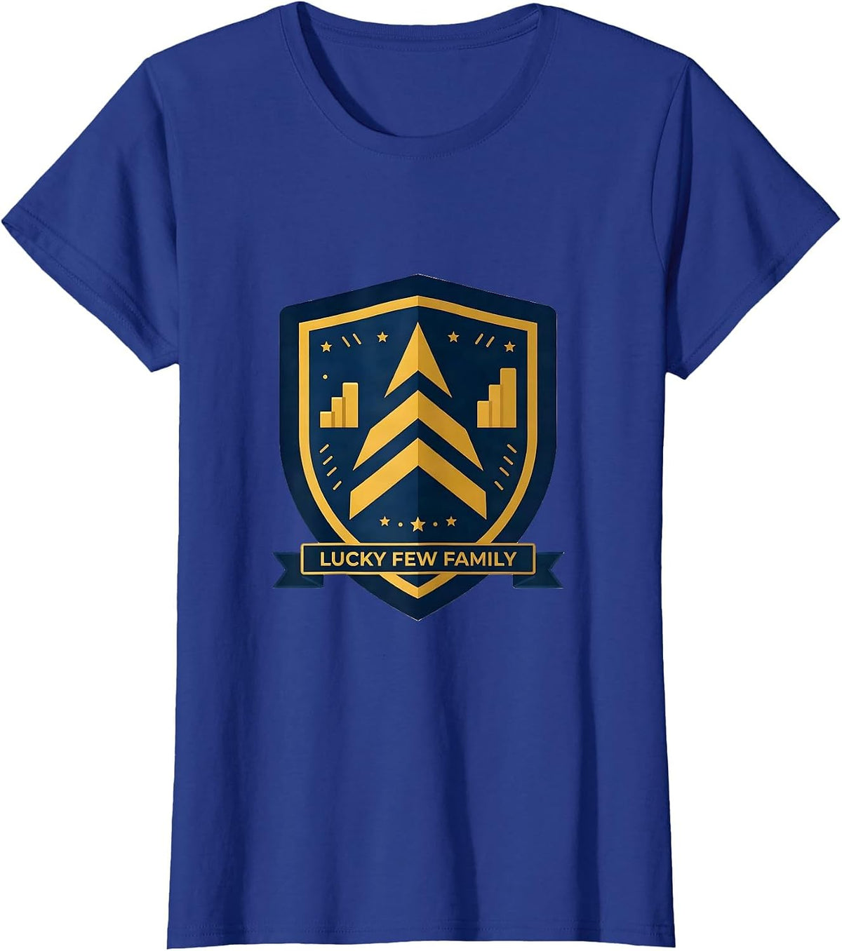 Women's Lucky Few Family Down Syndrome Awareness Mom Family Support T-Shirt - Royal Blue