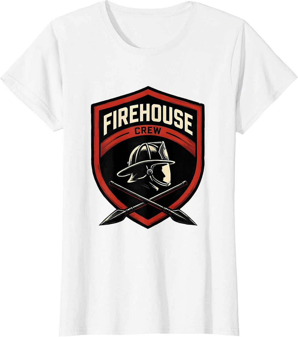 Firehouse Crew Sign Painter Firefighter Family Pride T-Shirt - White