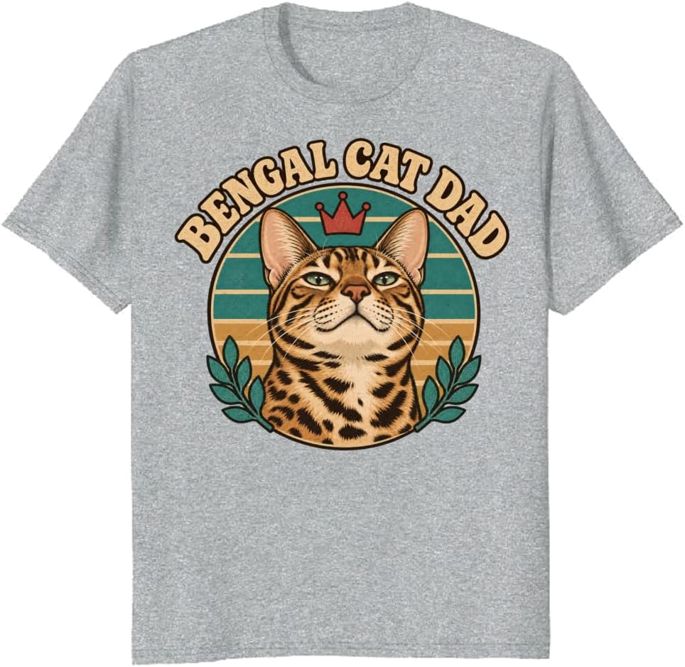 Ragdoll Cat Dad T-Shirt Retro Sleepy Moon Badge Graphic Tee - S7