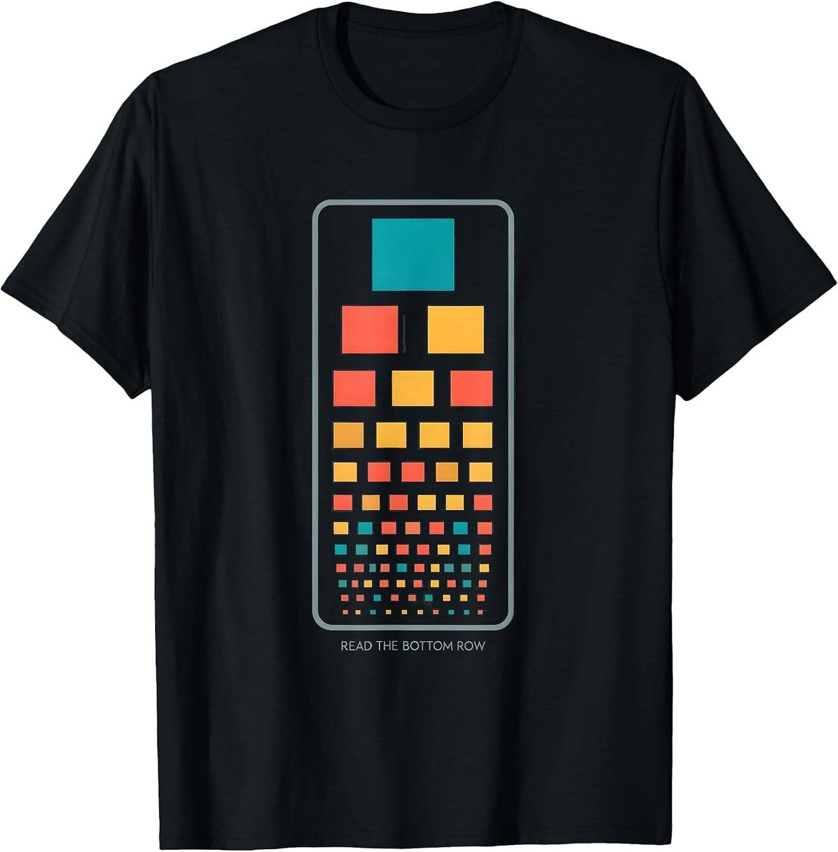 Men's Read The Bottom Row World Flags Global Unity Kids Geography T-Shirt - Black