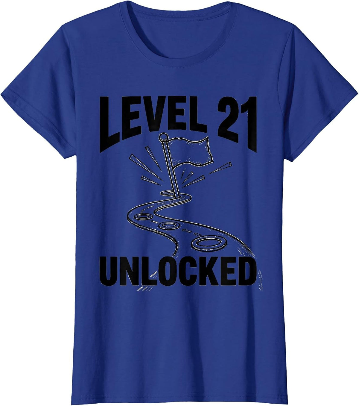 Women's Level 21 Unlocked Funny Age Milestone Birthday Boy Son T-Shirt - Royal Blue