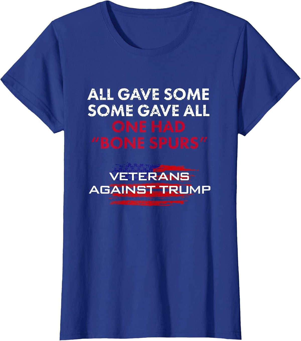 Veterans Anti-Trump Draft Dodger Bone Spores Vet T-Shirt T-Shirt - Royal Blue