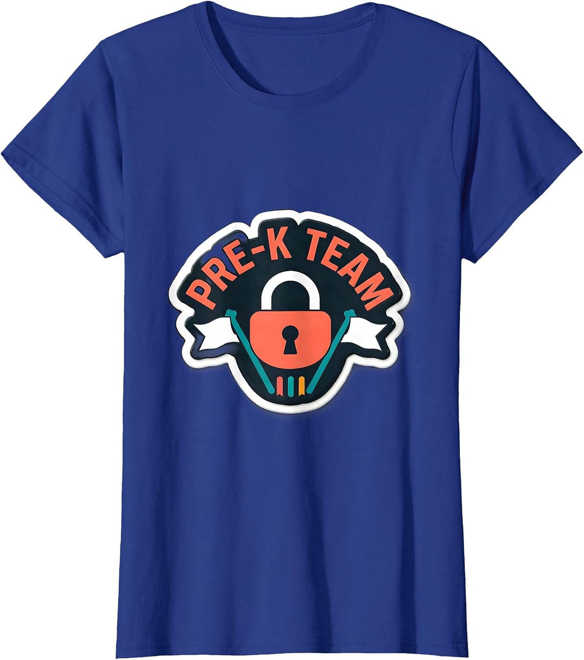 Women's Pre-K Team Cute Pre-Kindergarten Back to School First Day T-Shirt - Royal Blue