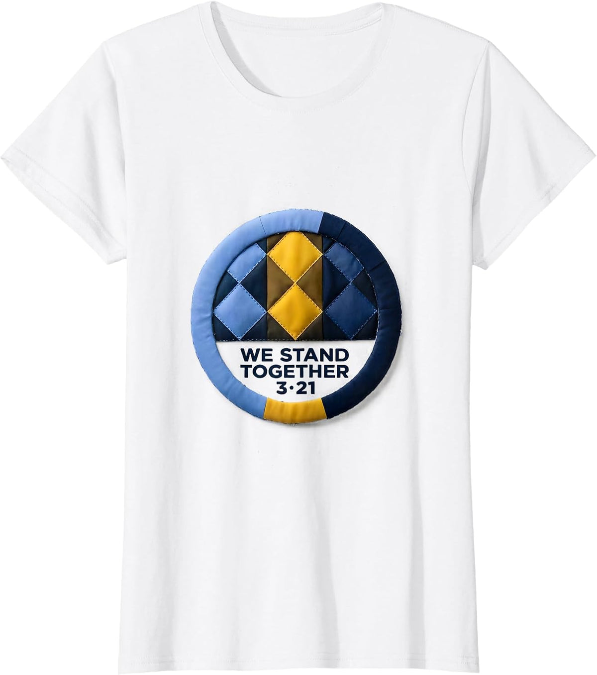 We Stand Together, 3·21 Heartfelt Down Syndrome Awareness T-Shirt - White