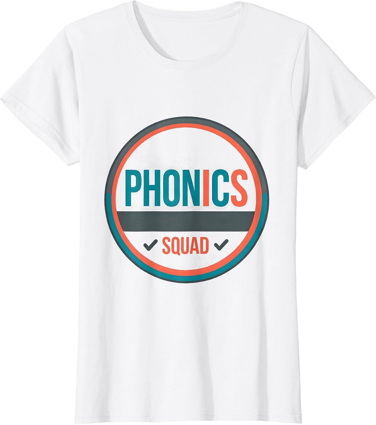 Women's Phonics Squad Structured Literacy Reading Teacher Team Pride T-Shirt - White