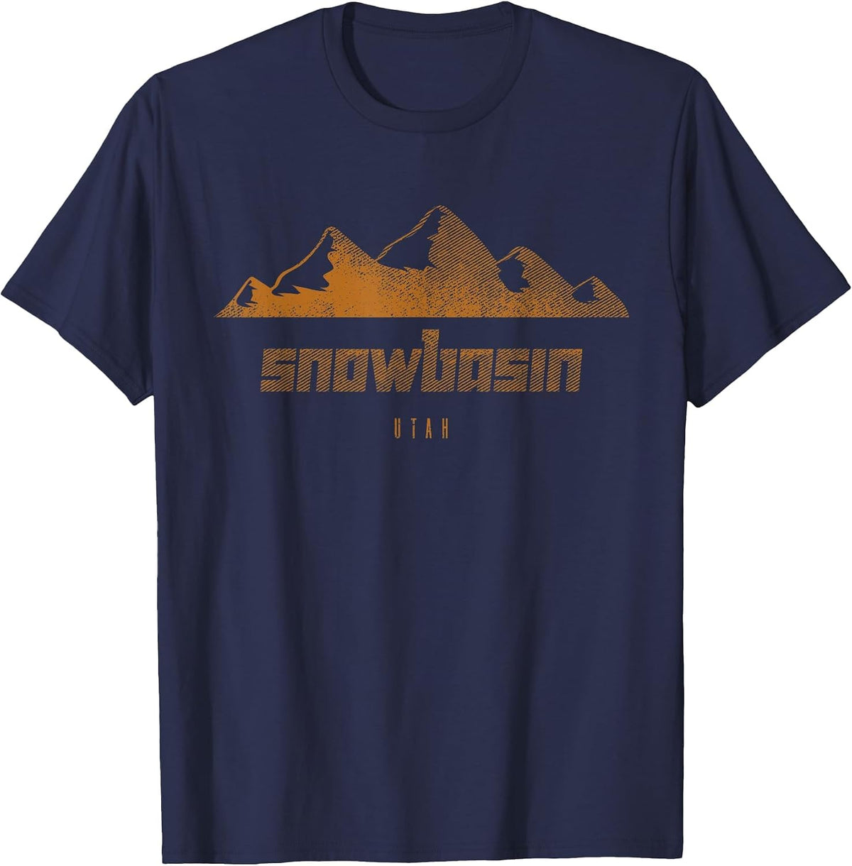 Snowbasin Mountains Utah Hiking Outdoors T-Shirt - Navy Blue