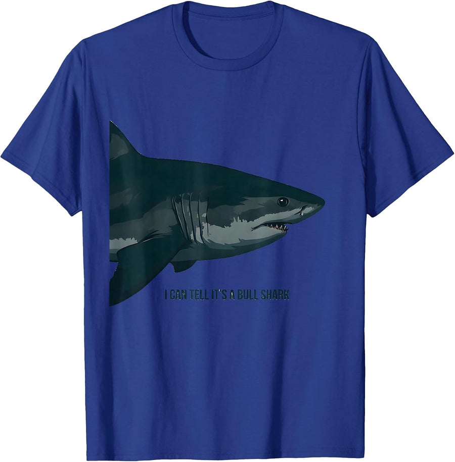 I Can Tell It's A Bull Shark Funny Shark Lover Ocean T-Shirt - Royal Blue
