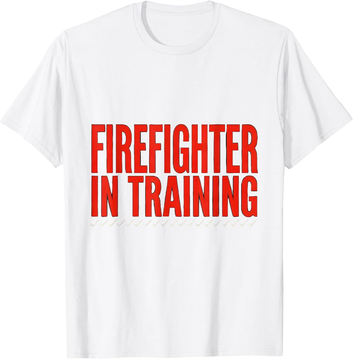 Men's FIREFIGHTER IN TRAINING Bold Fire Department Costume T-Shirt - White