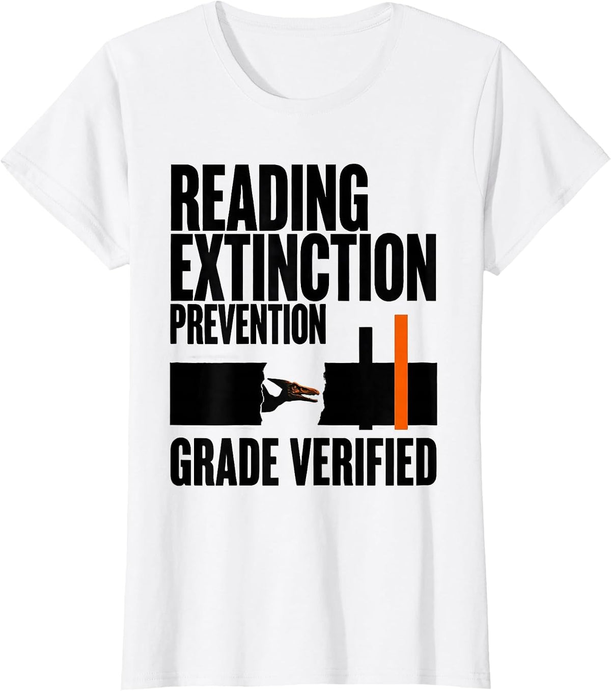 Reading Extinction Prevention Grade Verified Teacher T-Shirt - White
