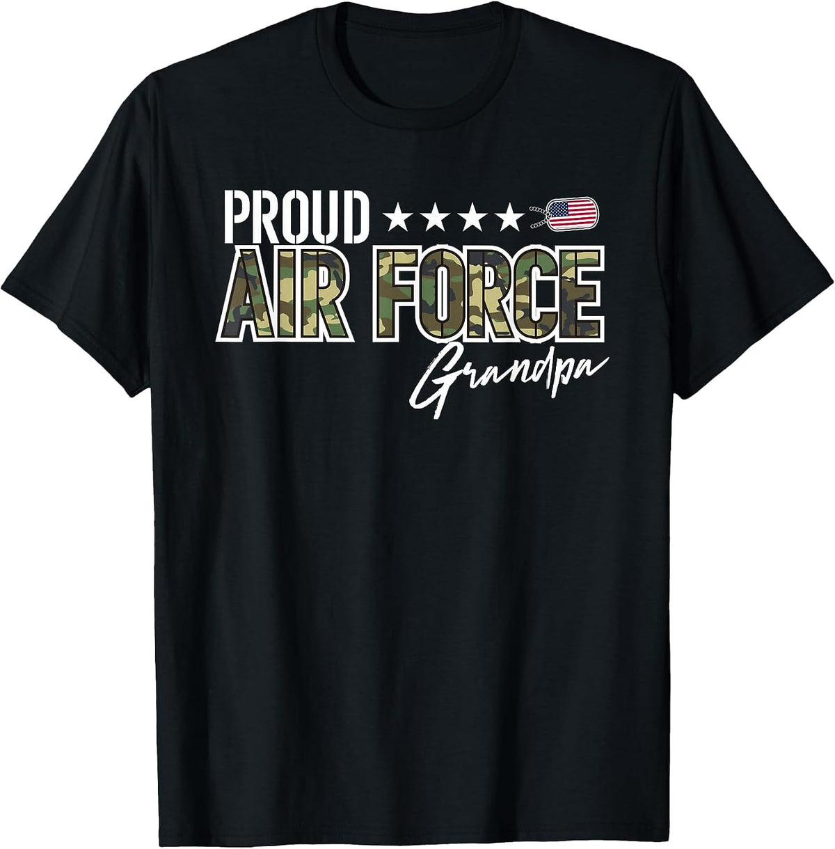 OCP Proud Air Force Grandpa T-Shirt - Black