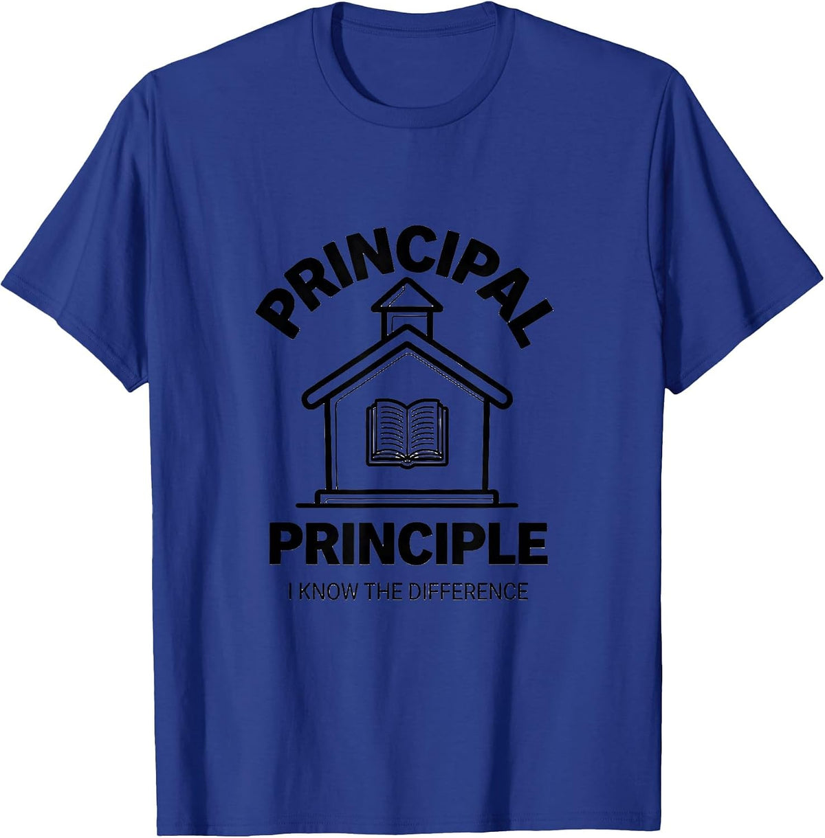 Principal Principle I Know The Difference Funny Grammar T-Shirt - Royal Blue