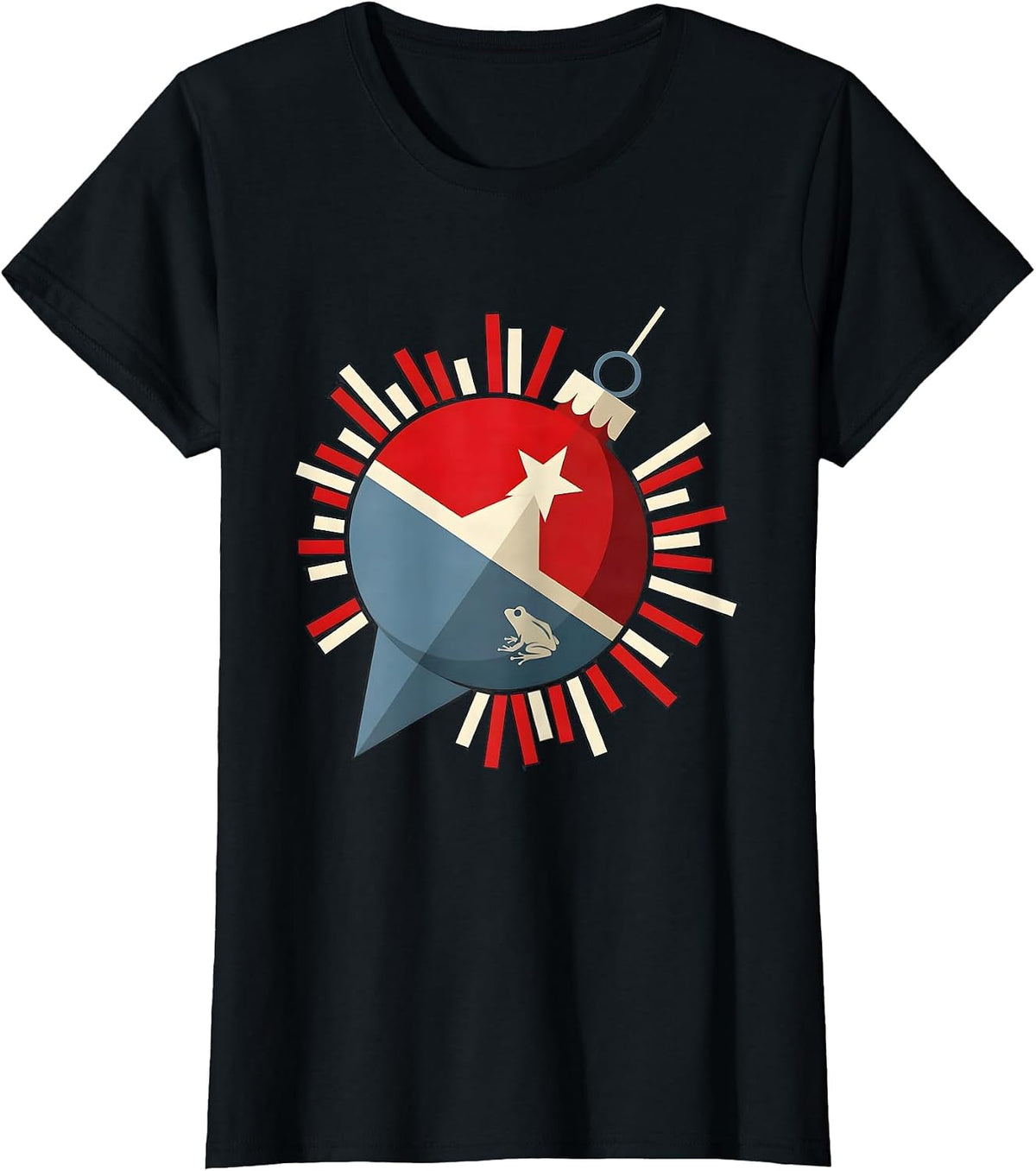 Puerto Rican Christmas Ornament Heritage Family Pride T-Shirt - Black