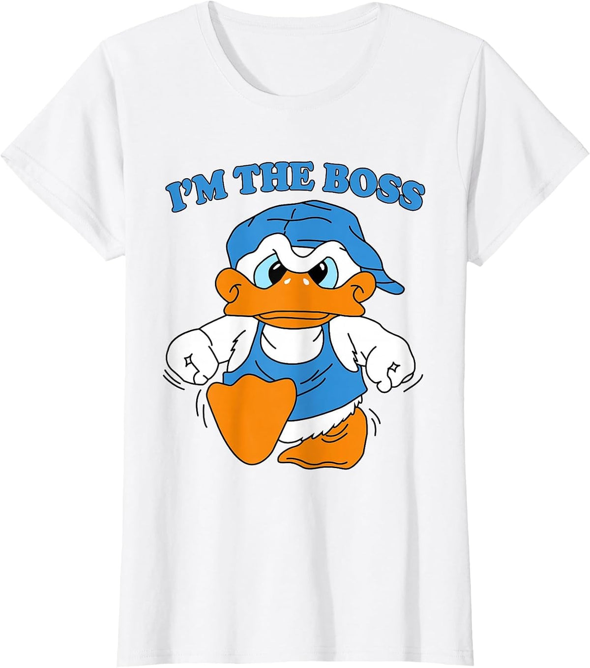 I'm The Boss Duck 90s Cartoon Tourist Souvenir T-Shirt - White