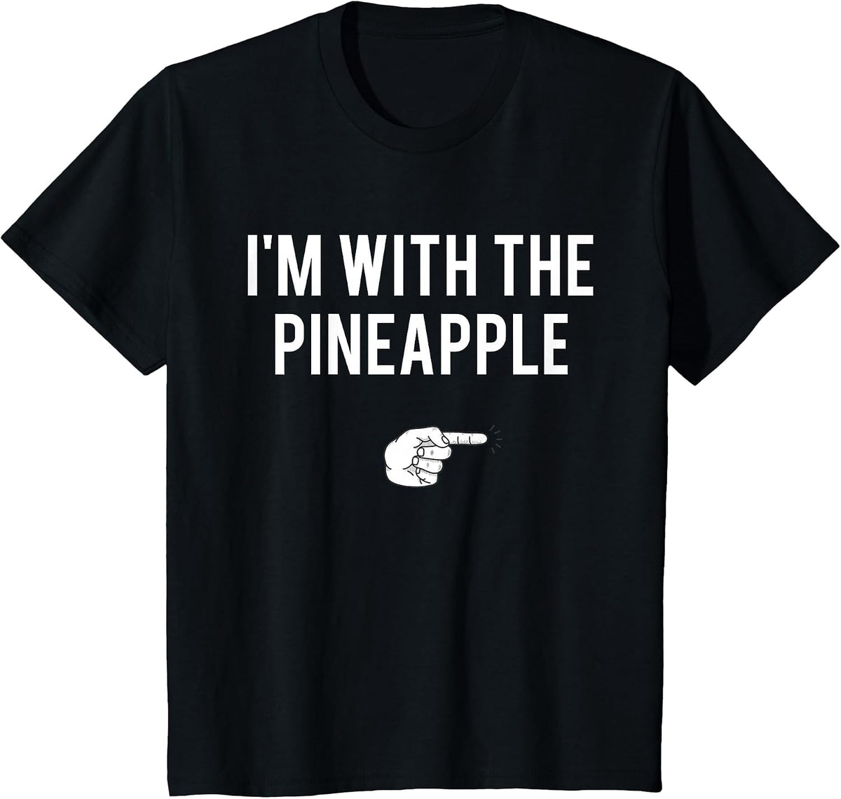 I'm with Pineapple Halloween Costume Funny Couples Pineapple T-Shirt - Black