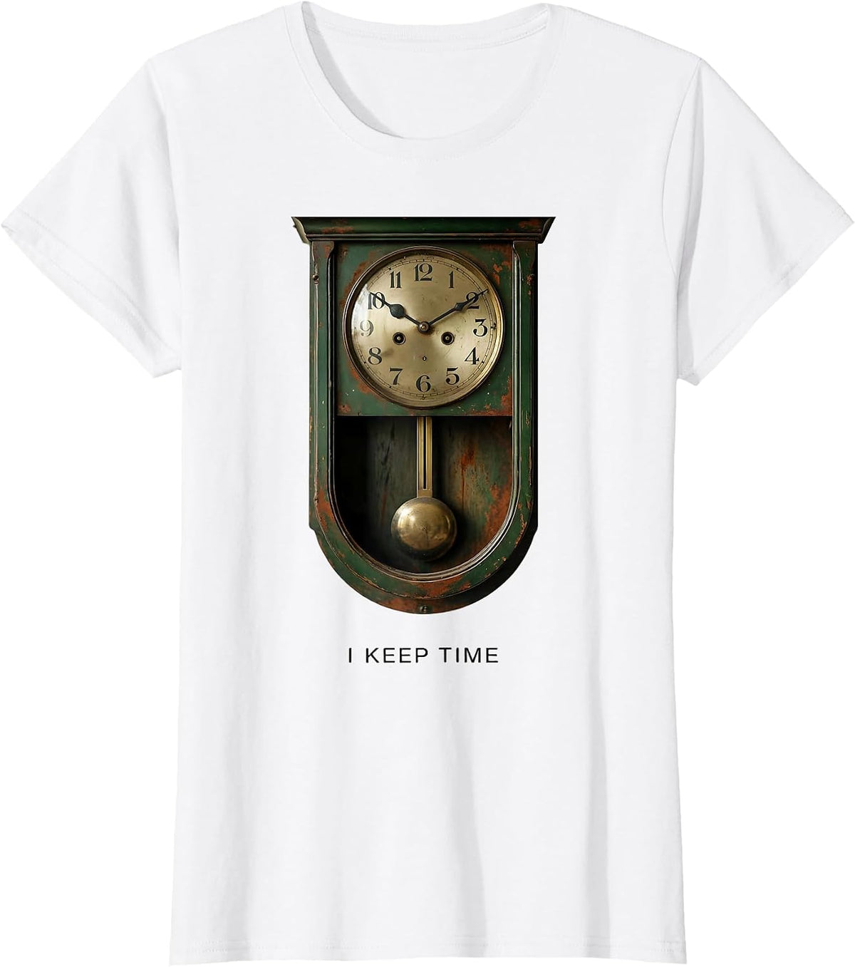 Women's I Keep Time Vintage Music Lover Gift for Musicians Teachers T-Shirt - White