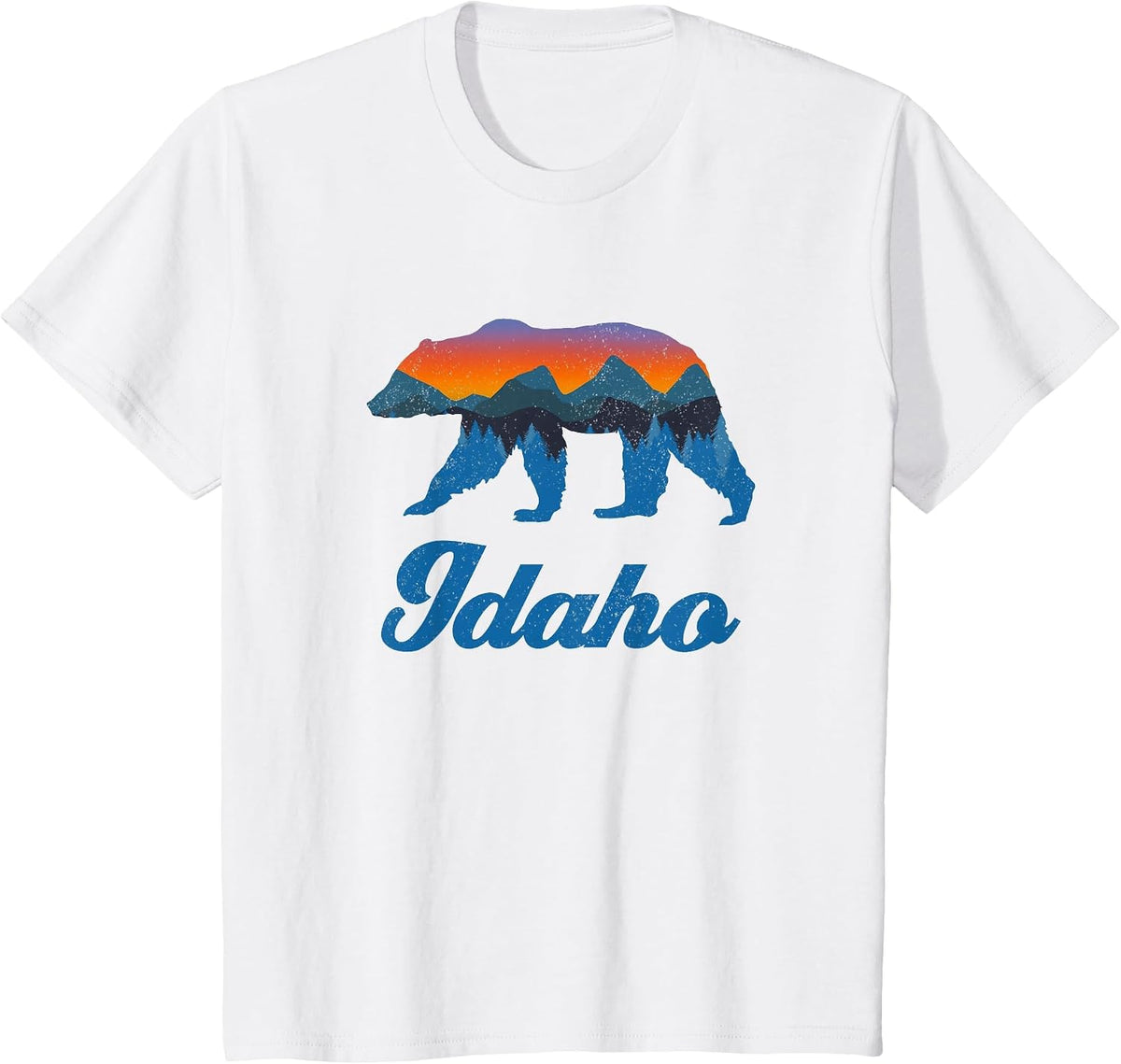 Vintage Idaho Power Bear Forest Grizzly Proud Outdoor Scenic T-Shirt - White