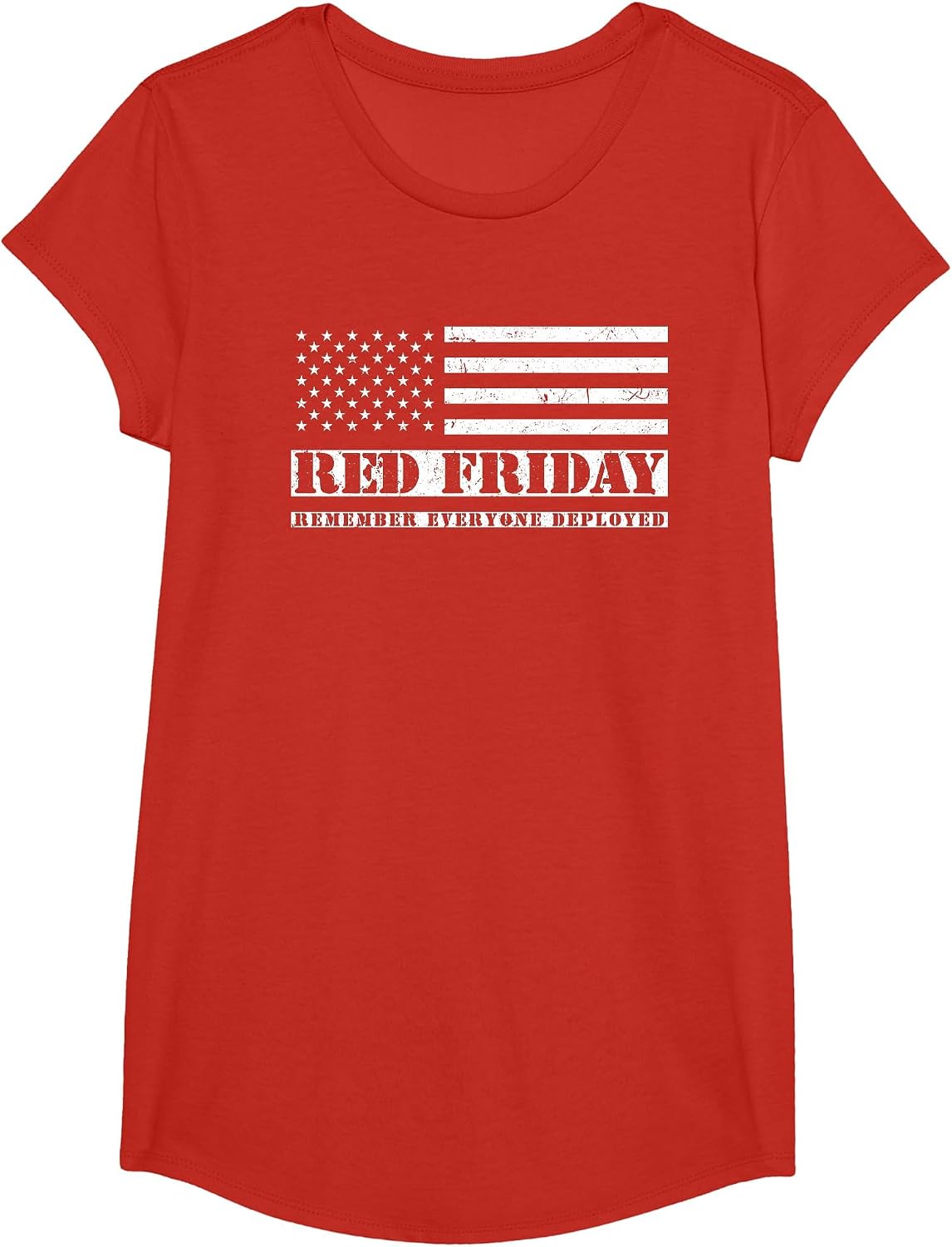 RED Friday Remember Everyone Deployed RED T-Shirt - Girls Red