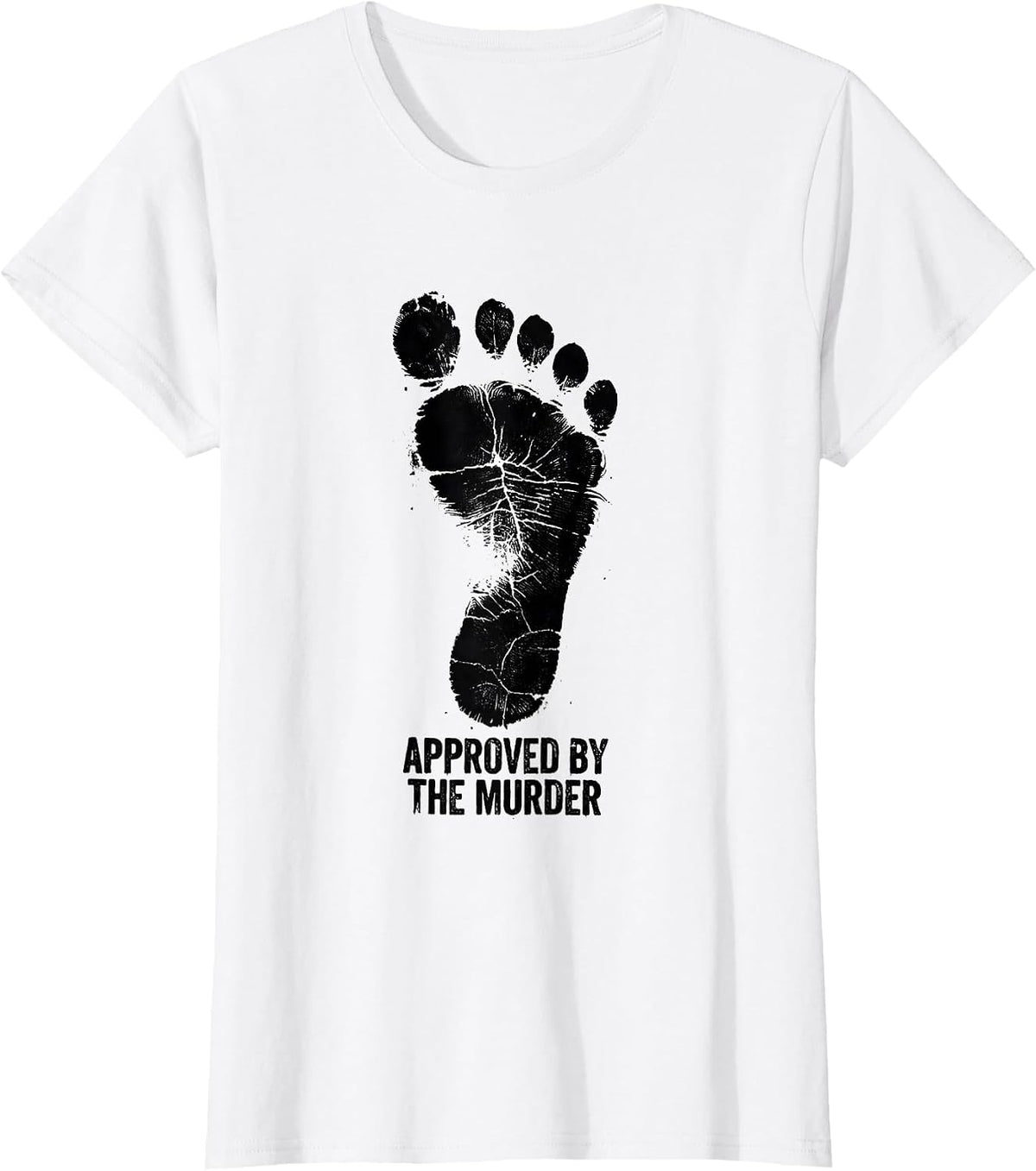 Women's Approved By The Murder Rubber Stamp Crow Bird Fan Humor T-Shirt - White