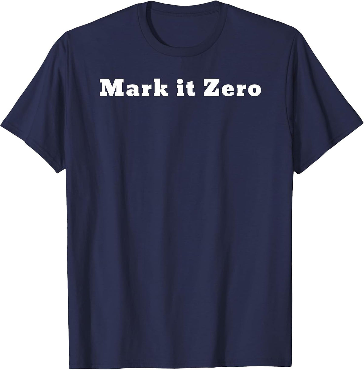 Mark it Zero. Funny Bowling line T-Shirt - Navy Blue