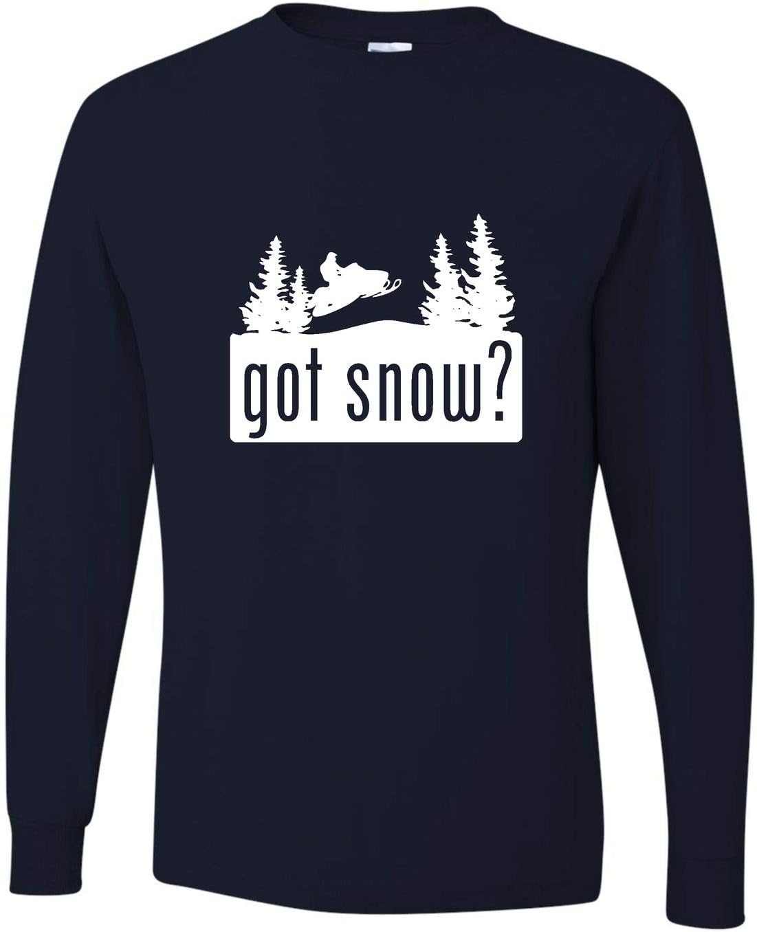 Go All Out Adult Got Snow Funny Snowmobile Lover Long Sleeve T-Shirt - J. Navy