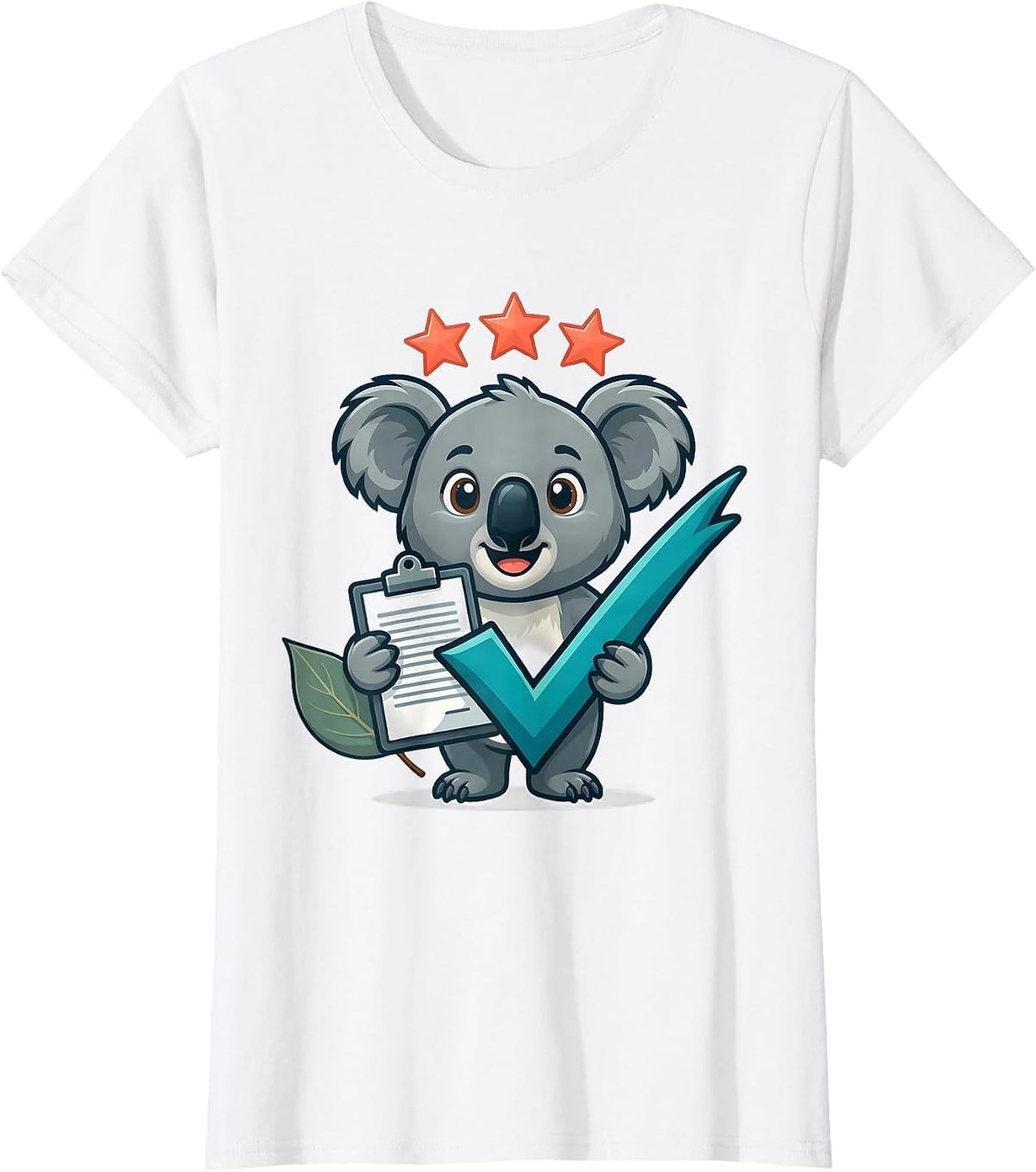 Koala Quality Inspector Cute Animal Lover Gift T-Shirt - White