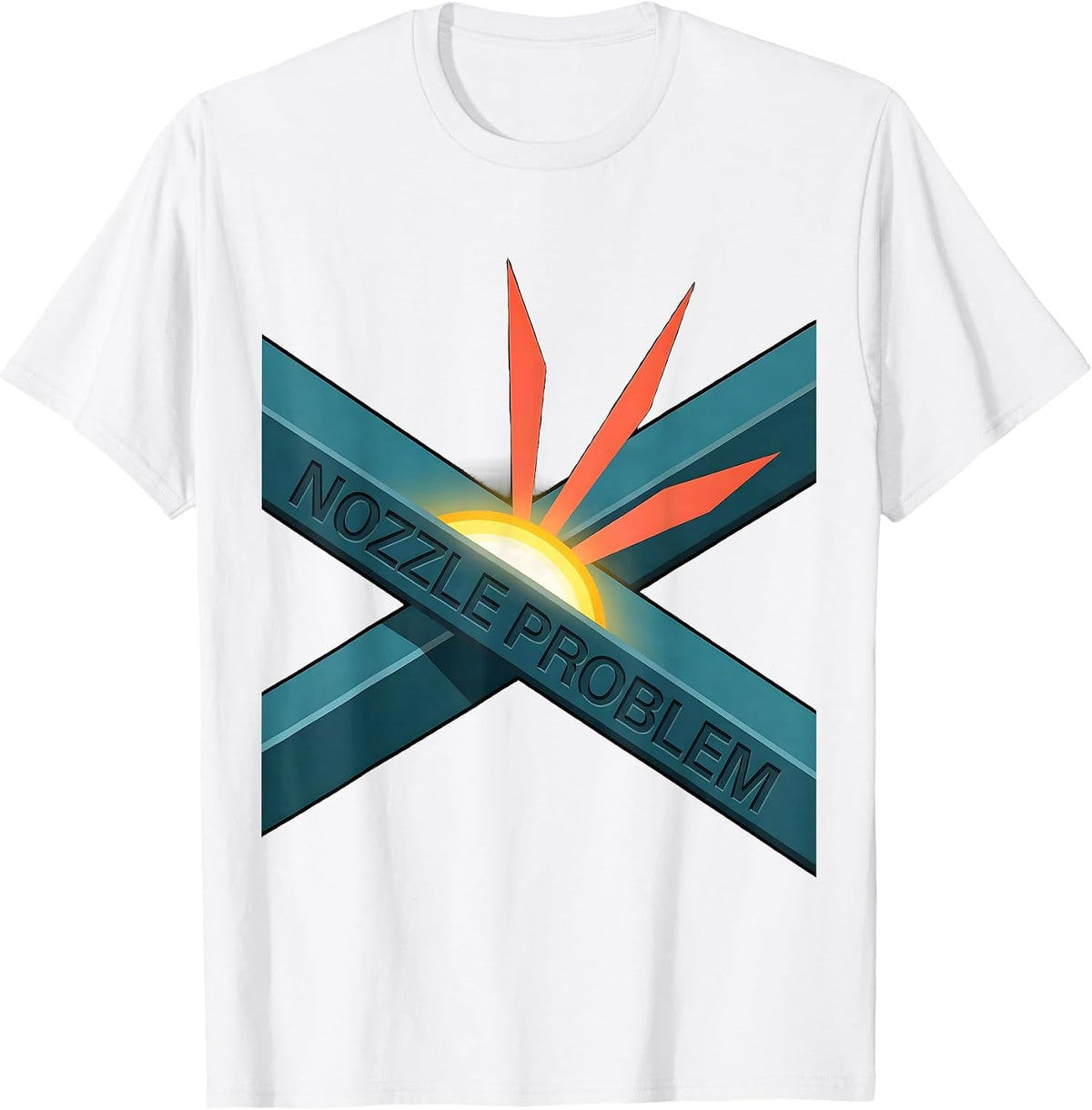 Men's Nozzle Problem Funny Welder Metal Fabricator Blue Collar T-Shirt - White