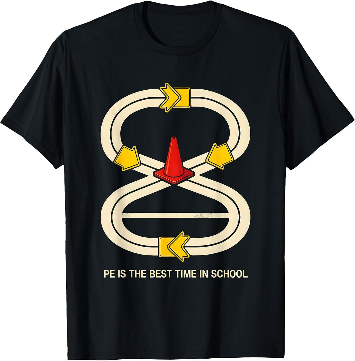 Men's PE Is The Best Time In School Gym Teacher Back To School T-Shirt - Black