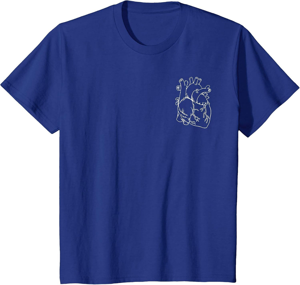 Funny Pocket Heart Graphic Tee for Cardiac Nurses T-Shirt - Royal Blue