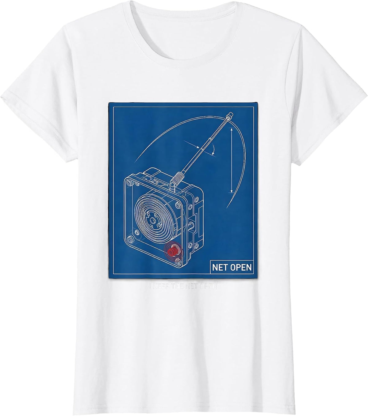 Women's I Keep The Net Open Funny Ham Radio Operator Hobbyist Gift T-Shirt - White