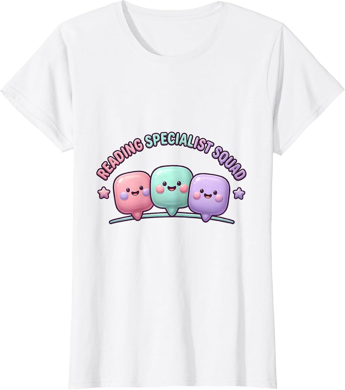 Reading Specialist Squad Cute Kawaii Literacy Teacher Team T-Shirt - White