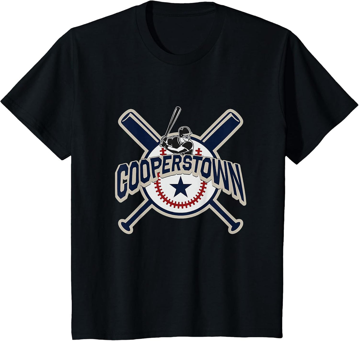 Cooperstown New York Baseball Game Family Vacation T Shirt T-Shirt - Black