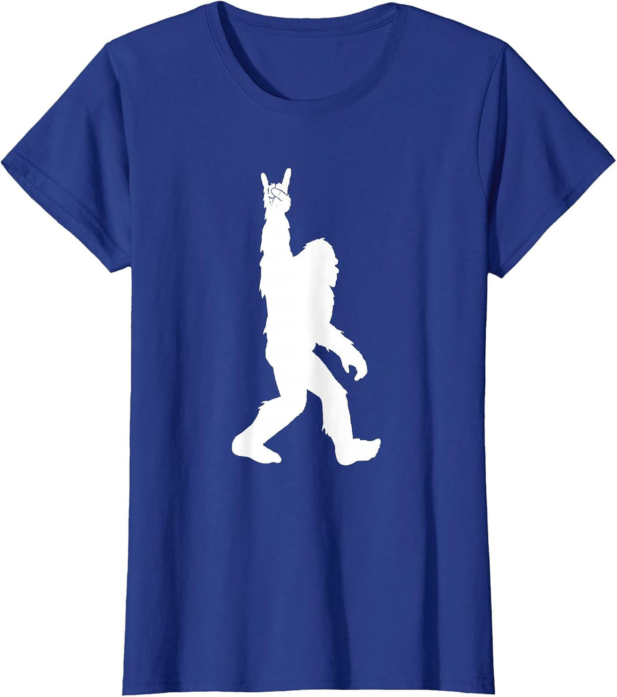 Funny Bigfoot Rock and Roll Tshirt for Sasquatch Believers T-Shirt - Royal Blue