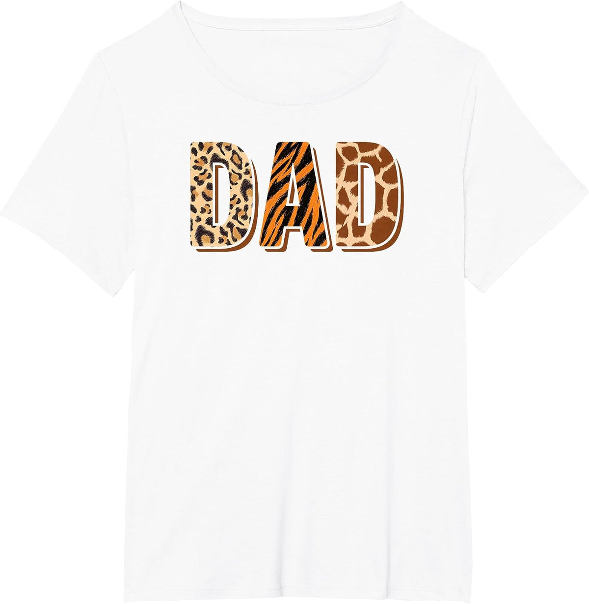 Wild Dad Birthday Zoo Safari Jungle Animal Pattern T-Shirt - White