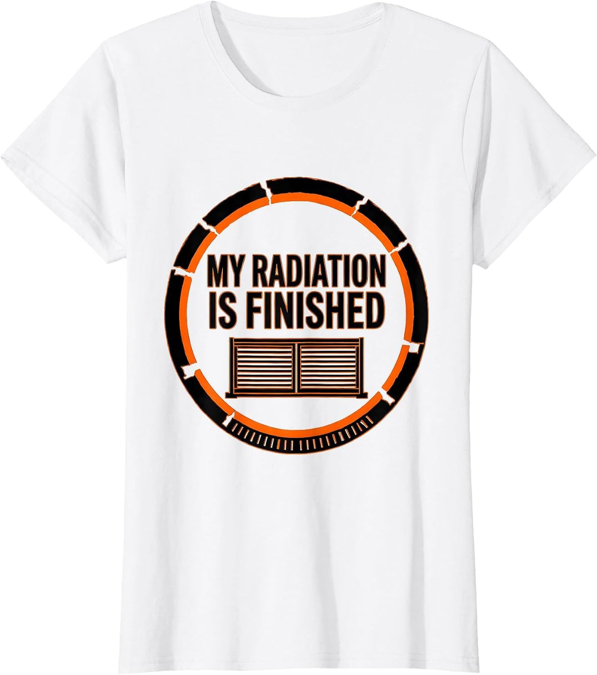 My Radiation Is Finished Funny Radiology Tech Rad Tech X-Ray T-Shirt - White