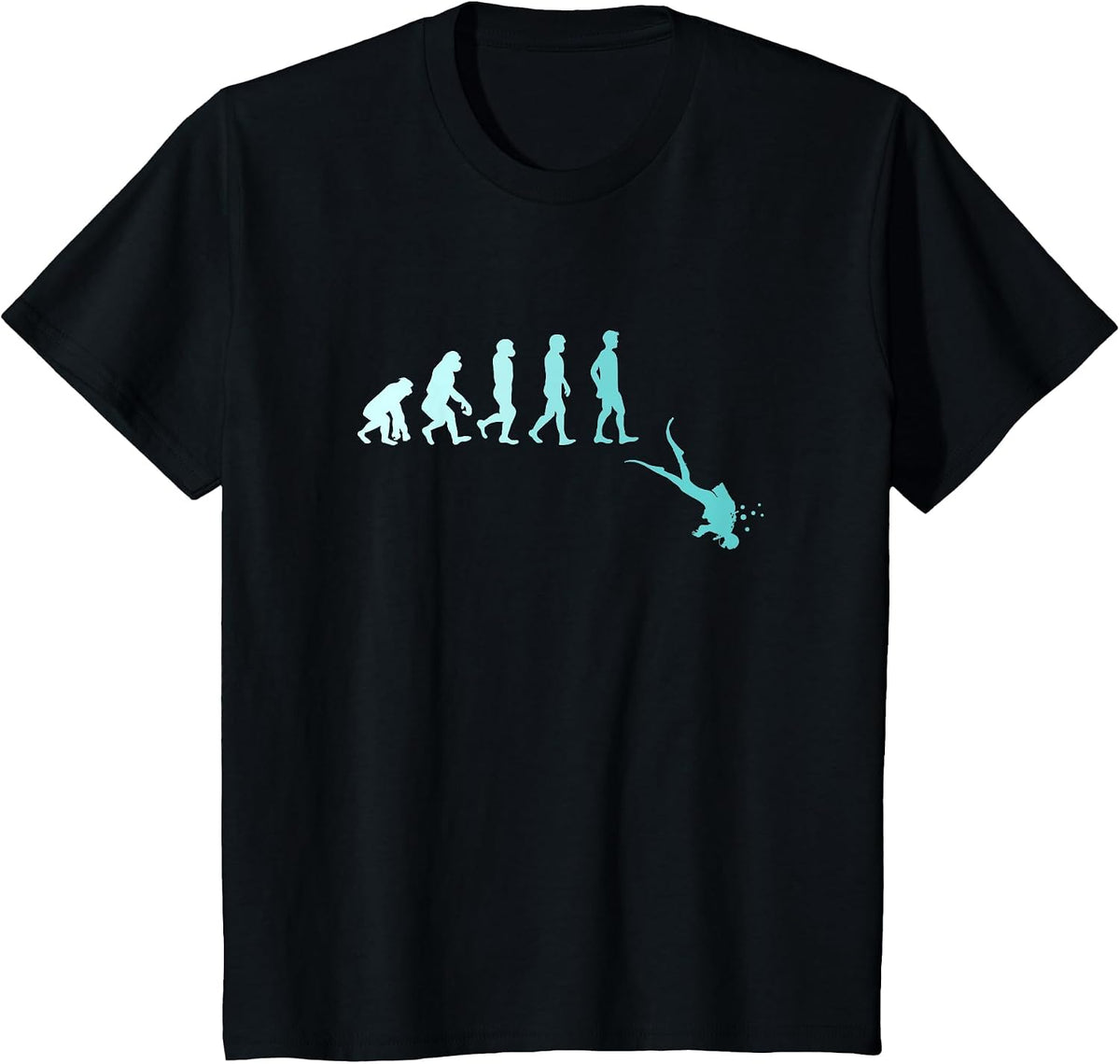 Scuba Diving T-Shirt Evolution of Scuba Diver T-Shirt - Black