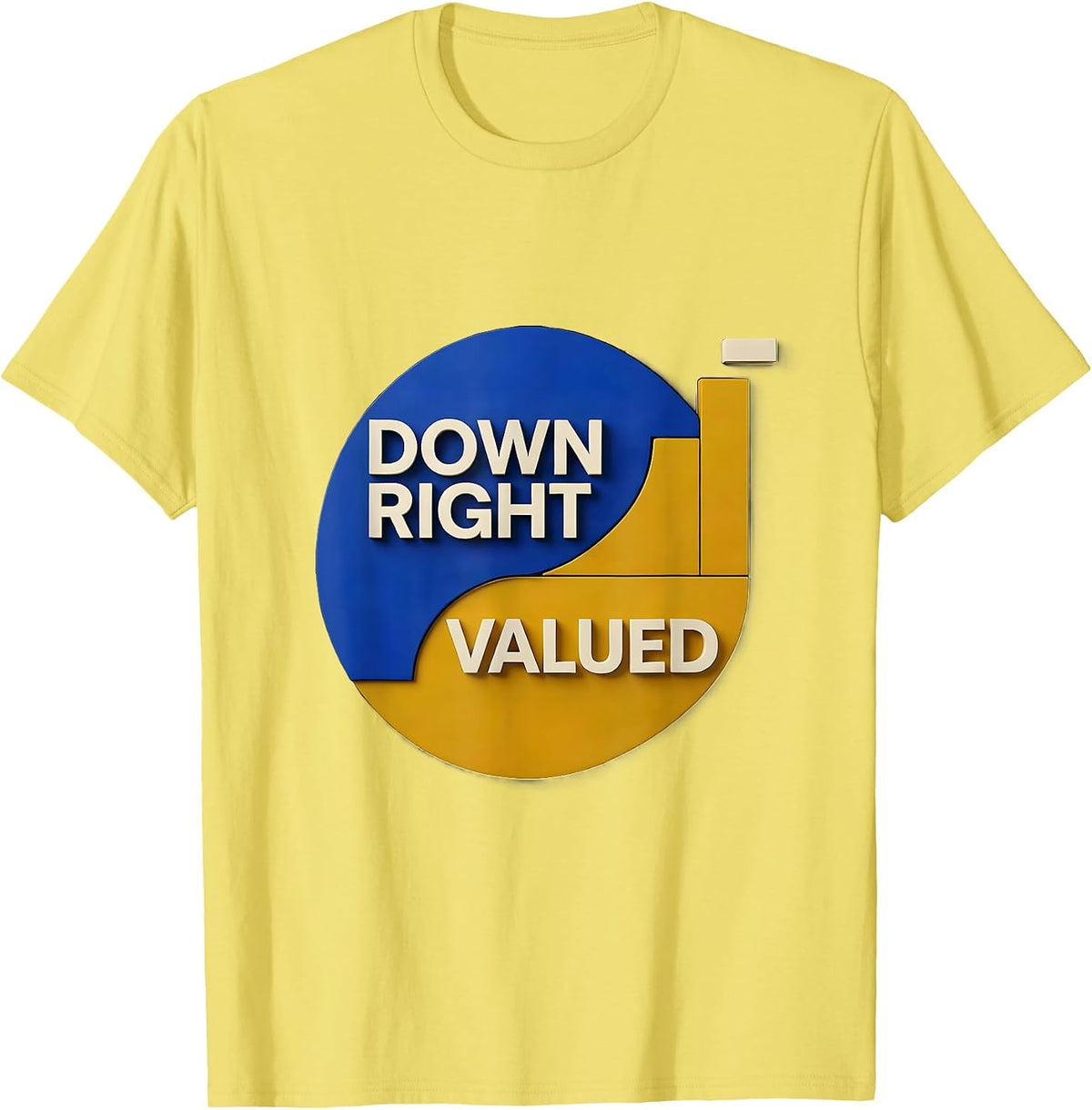 Men's Down Right Valued Midcentury Modern Down Syndrome Awareness T-Shirt - Lemon Yellow