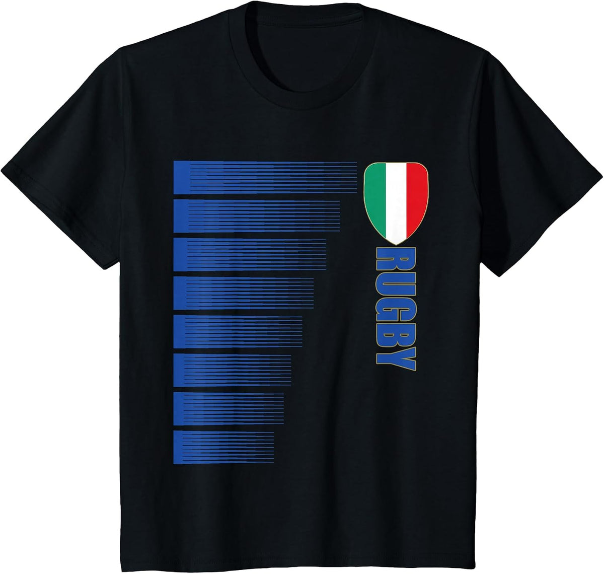 Italy Rugby Jersey Italian Rugby 2 Sided T-Shirt - Black