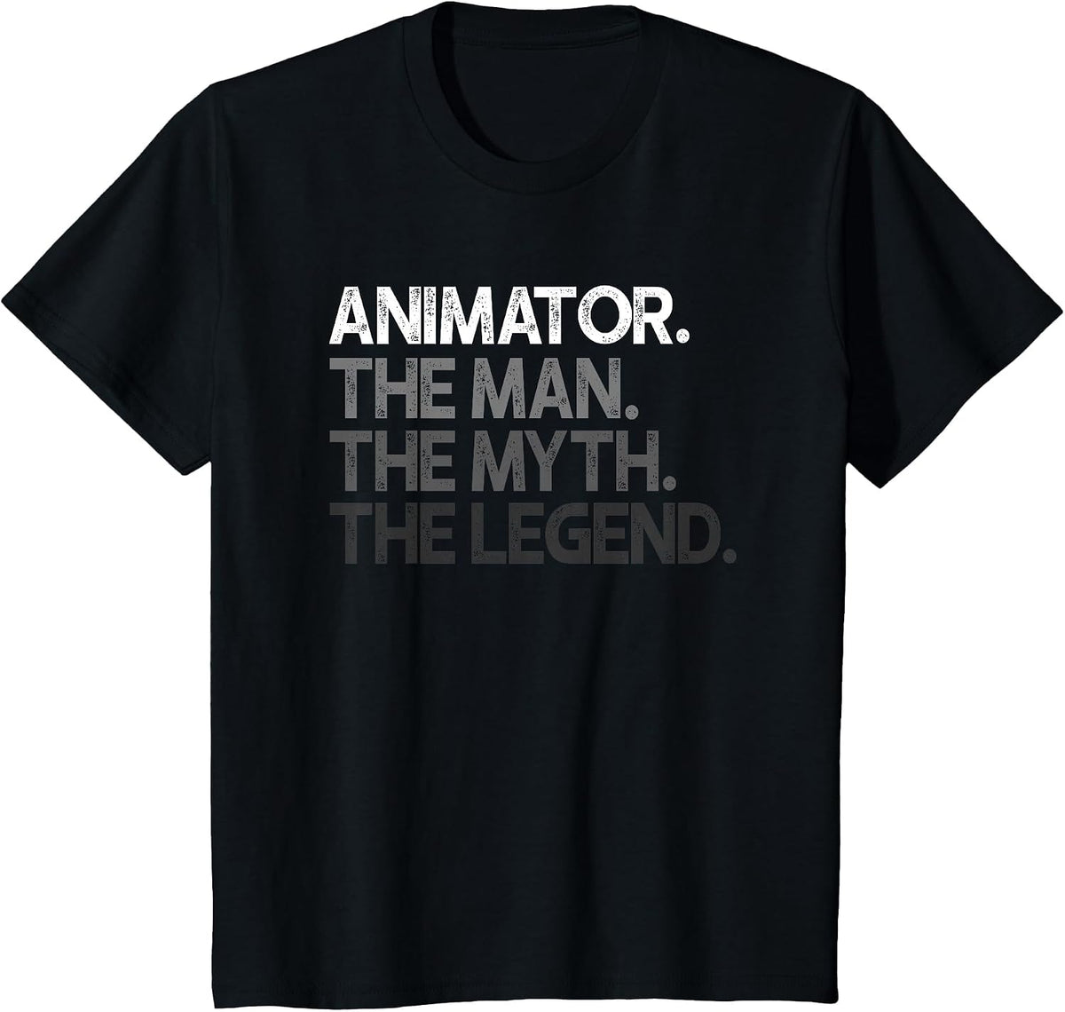 Animator The Man Myth Legend Design T-Shirt - Black