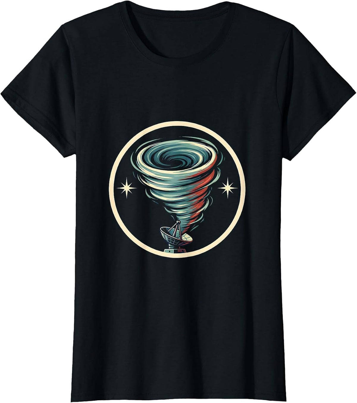Sealed Tornado Badge Funny Storm Chaser Meteorology Humor T-Shirt - Black