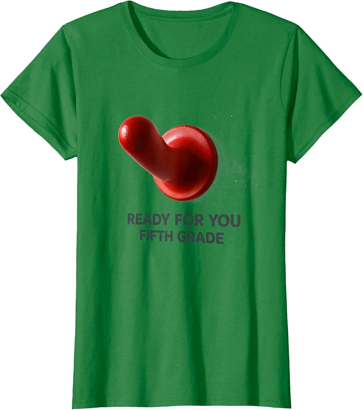 Ready For You Fifth Grade Minimalist Teacher Student Back T-Shirt - Kelly Green