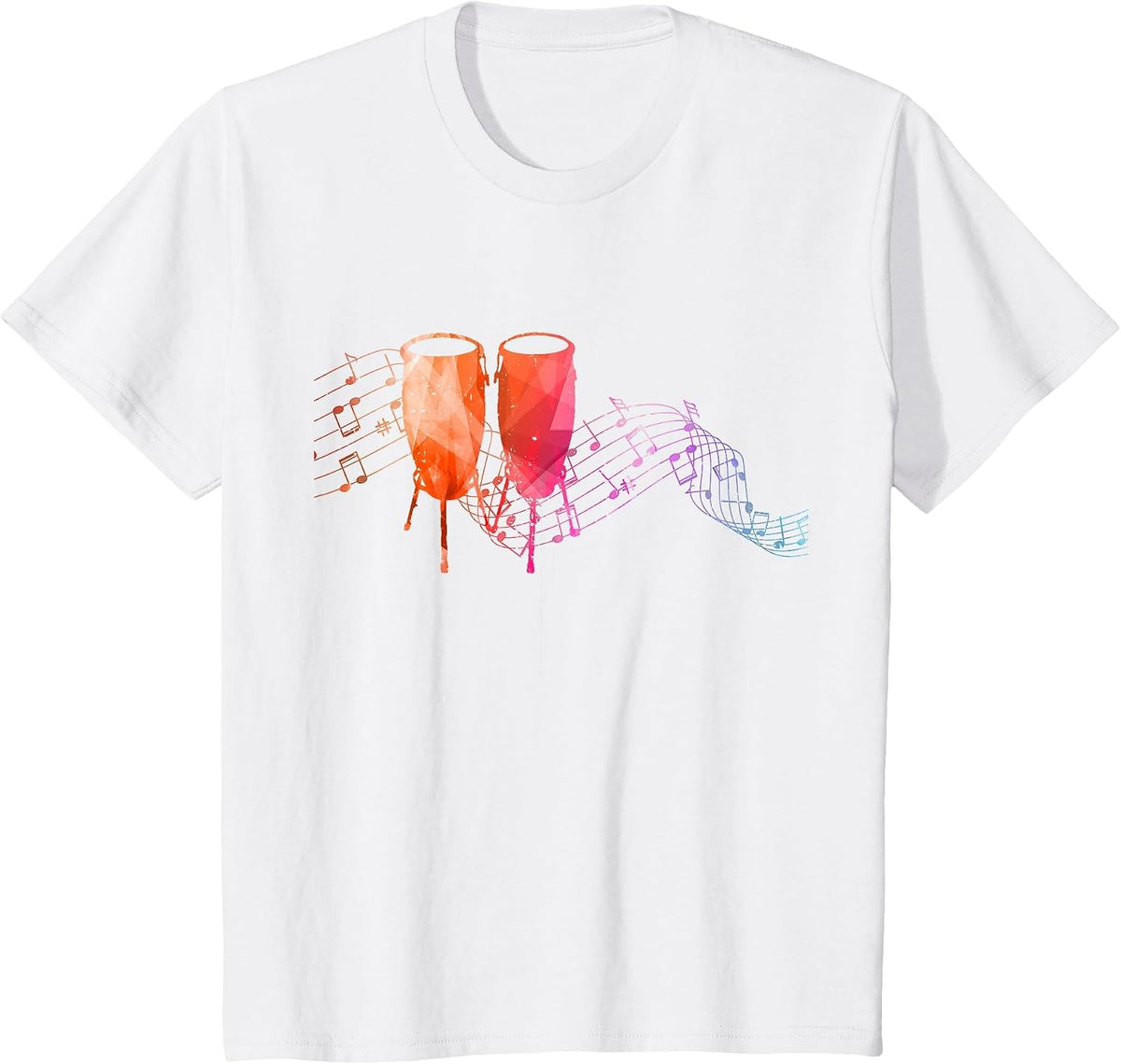 Colourful Conga Sheet Music for Conga Players T-Shirt - White
