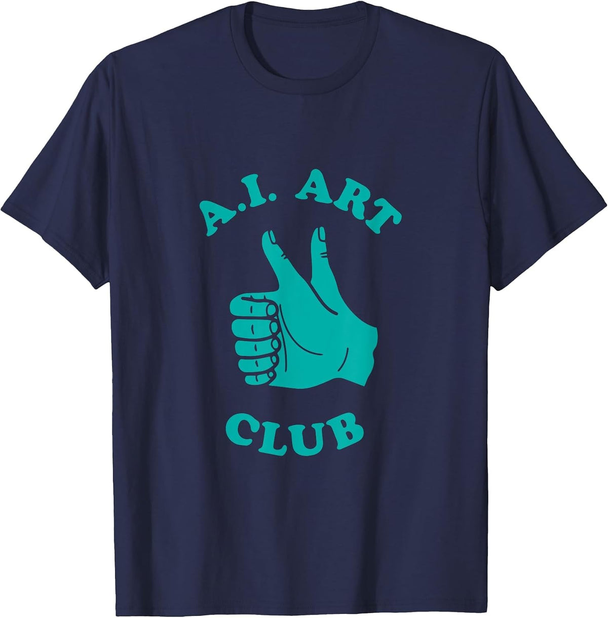 Funny AI Art Club Artificial Intelligence Machine Learning T-Shirt - Navy Blue
