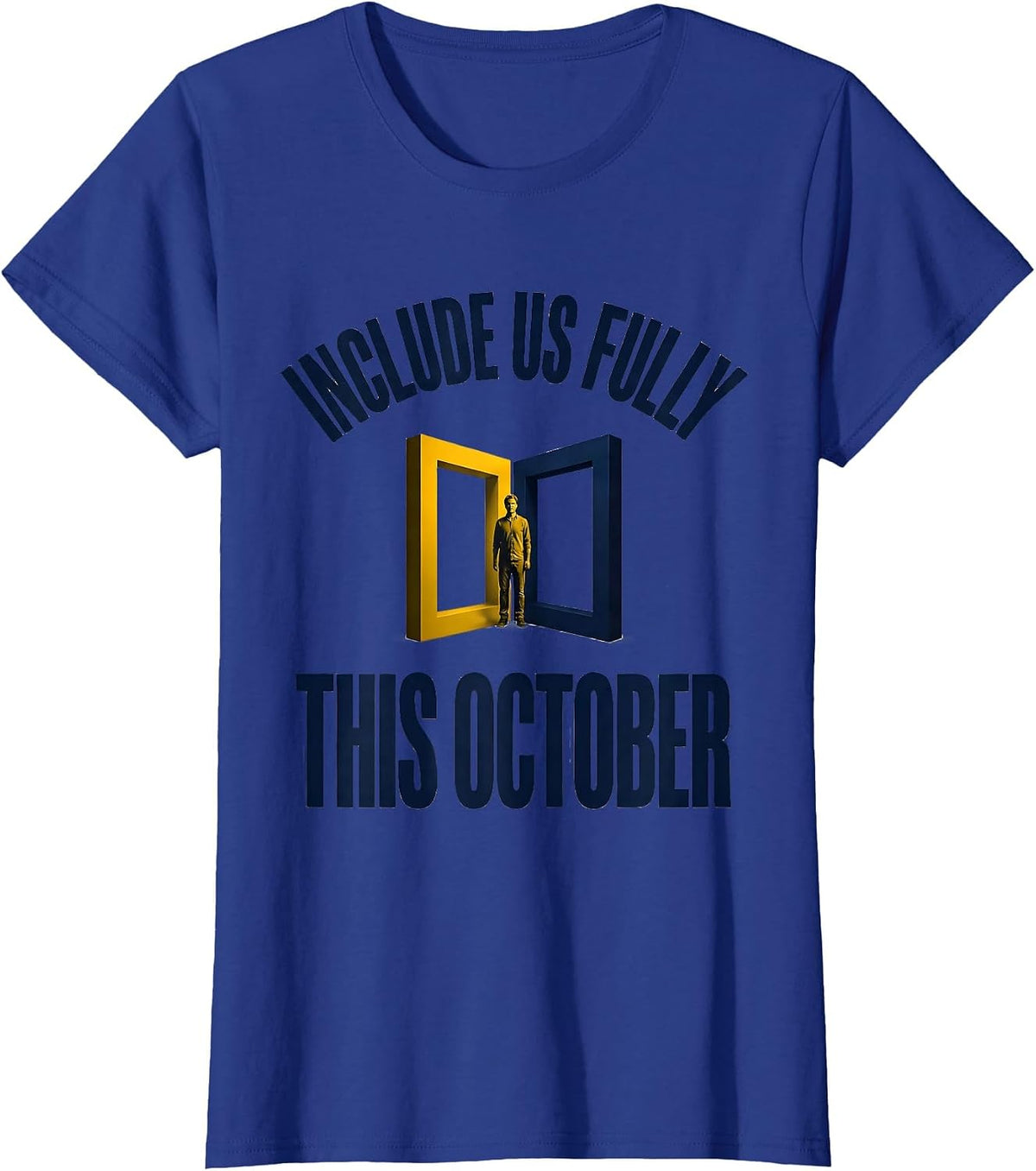 Women's Include Us Fully This October Down Syndrome Awareness T-Shirt - Royal Blue