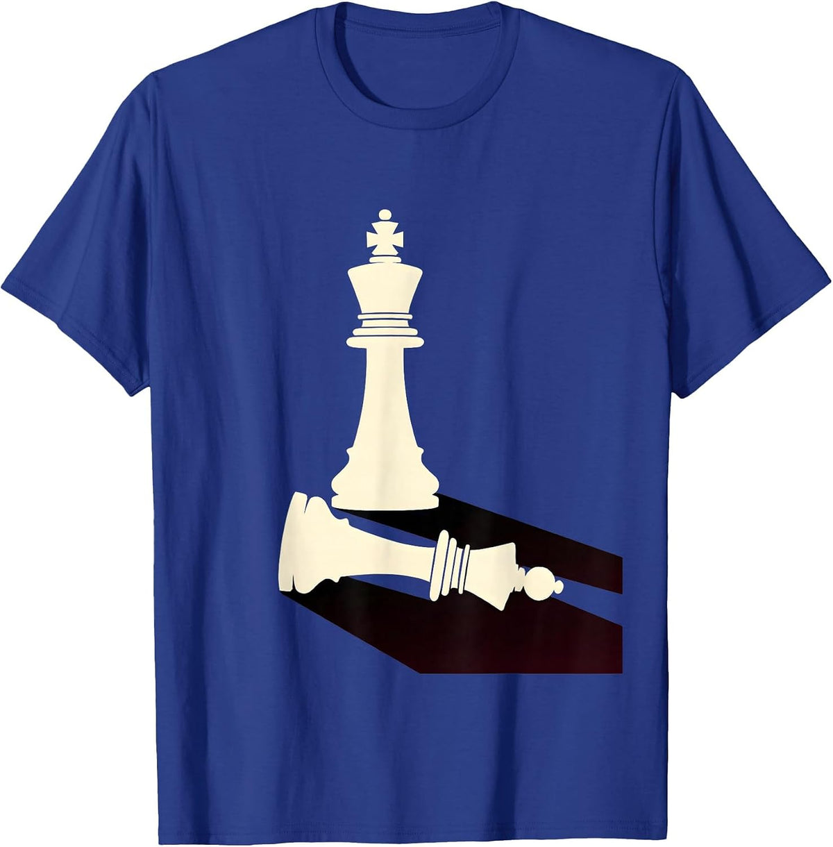 My Girlfriend Beats Me Chess Illustration T-Shirt - Royal Blue